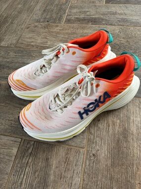 Hoka One One Bondi X Running Sneaker 1113512-BDBF - Blanc De Blanc Flame - 9 D